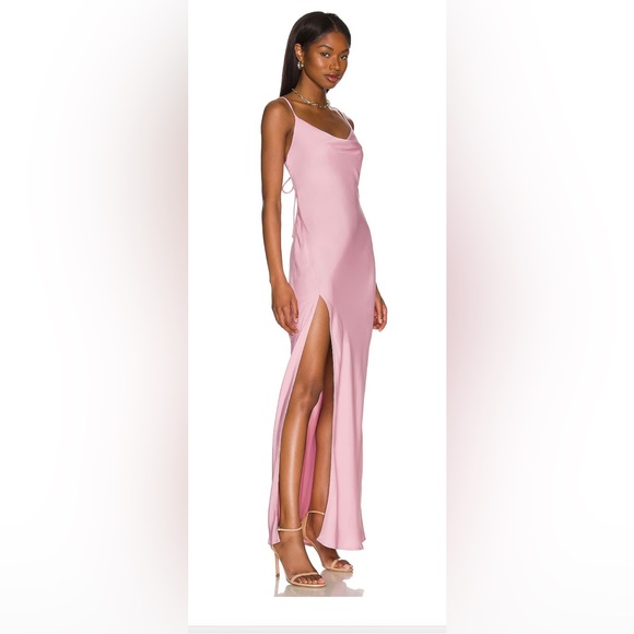 Revolve Pink Satin Dress - Picture 2 of 5